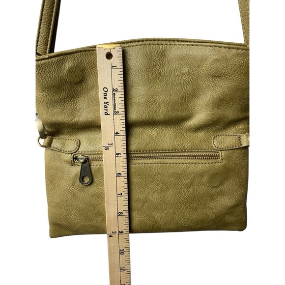 Mulberry Crossbody Clutch Purse Leather Handbag Beige Tree Convertible Fold Over - Picture 15 of 16